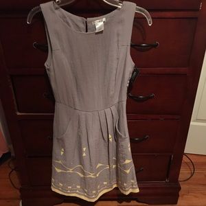 Simple light grey A-line dress